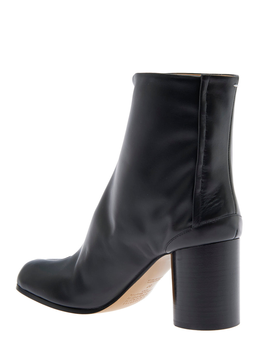 Tabi Black High Heel Ankle Boots Leather Woman Bovine