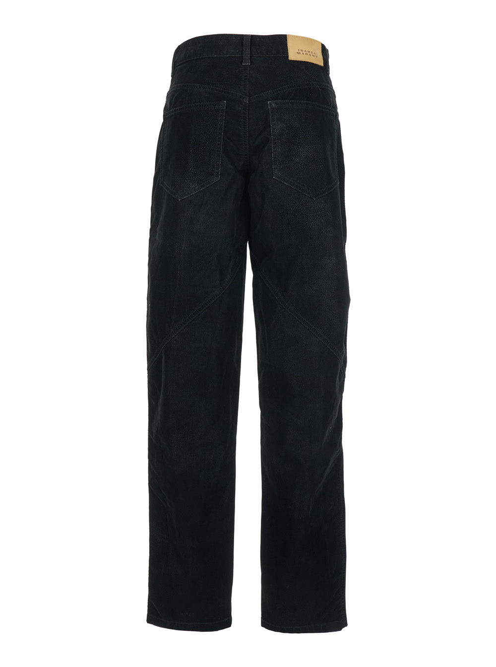 Kelvina Black Jeans with Logo Patch on the Rear and Tapered Leg in Denim Woman Trousers