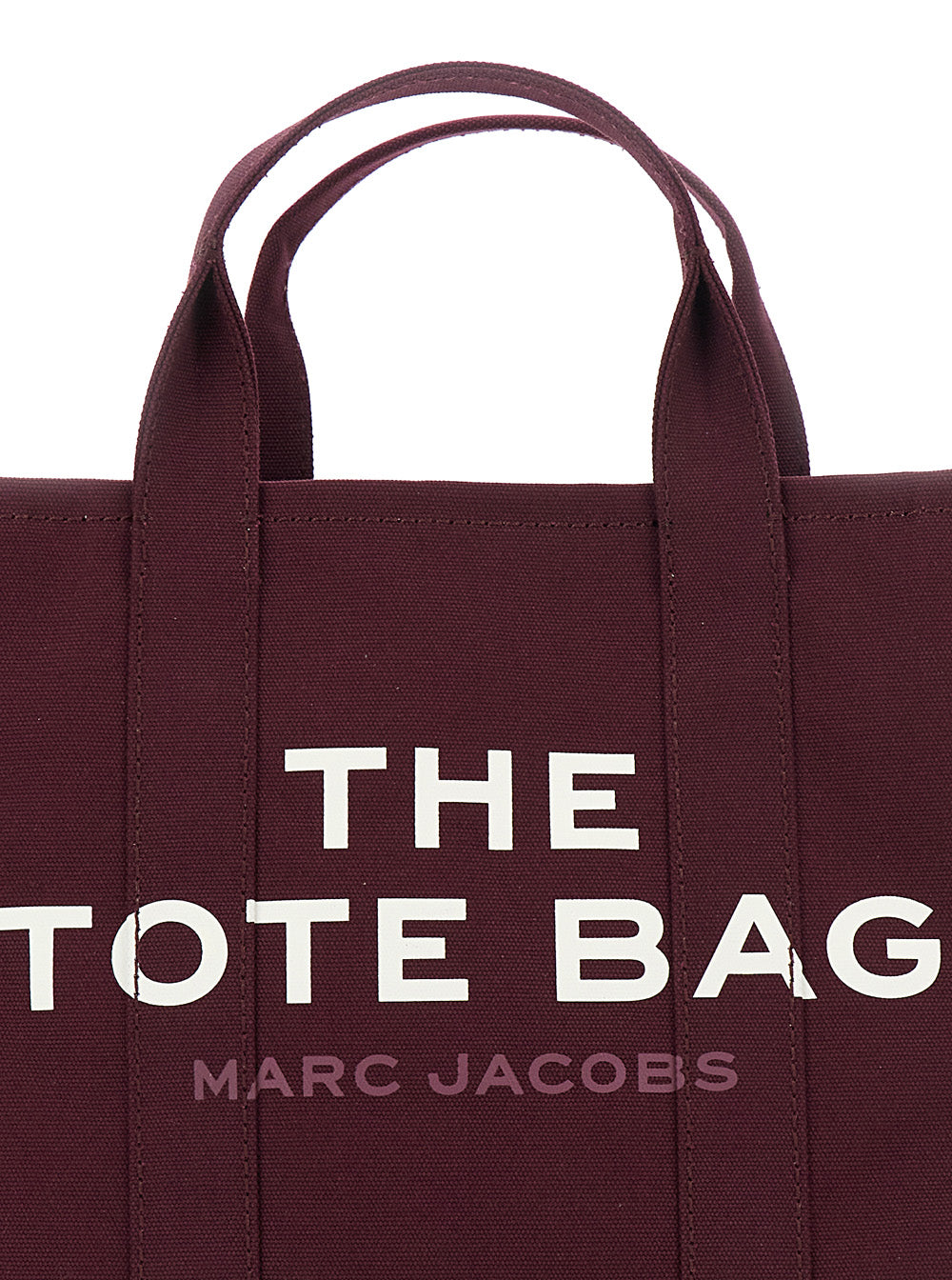 The Medium Tote Bordeaux Handbag With Logo Lettering On Front Cotton Woman Hand Bags