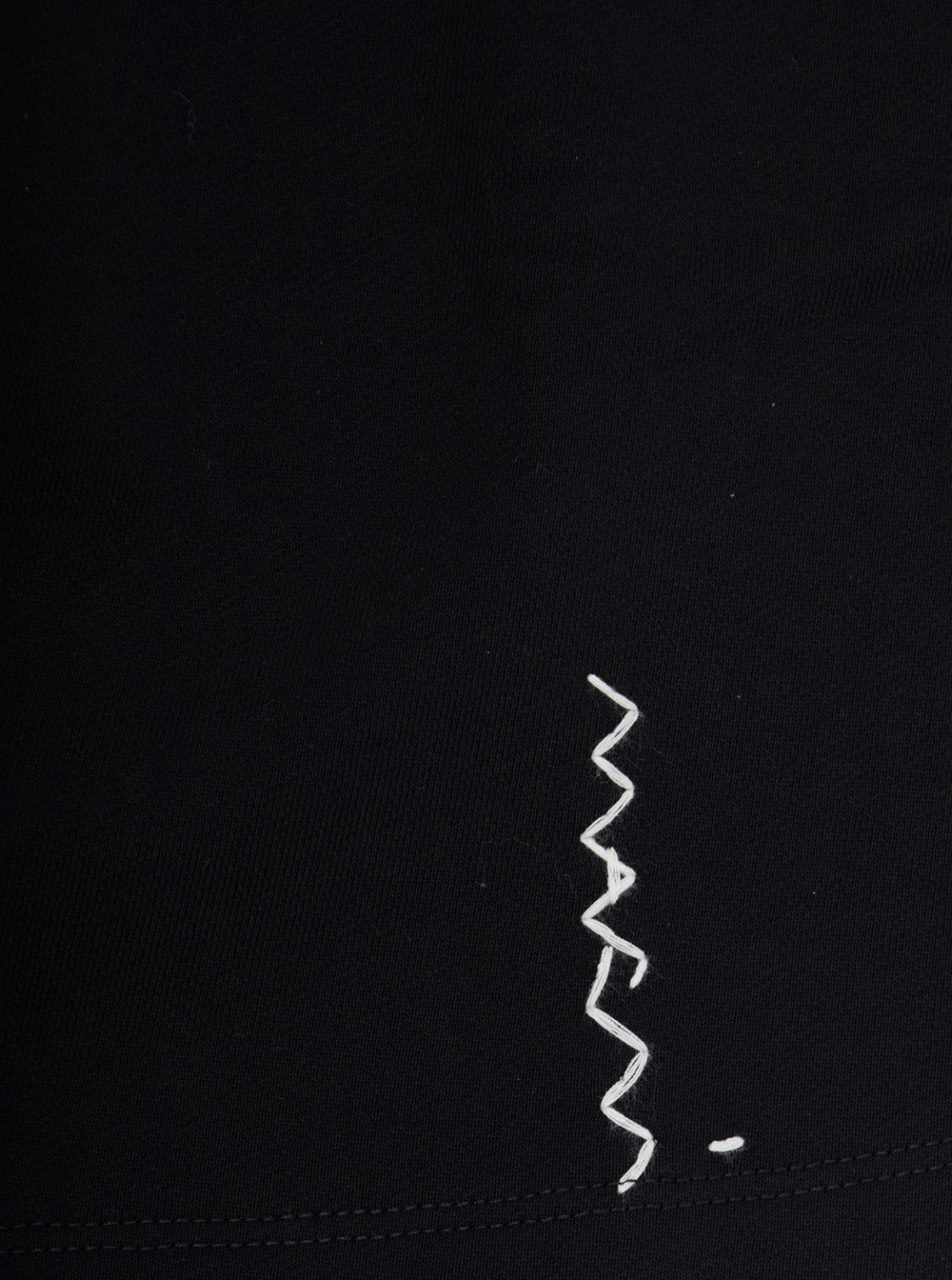 Black Skirt With Front Logo Lettering Cotton Girl