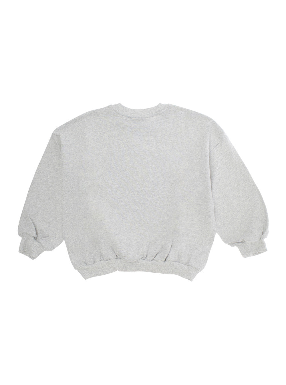 Grey Sweatshirt with Bear Patch on the Front in Cotton Baby Jersey