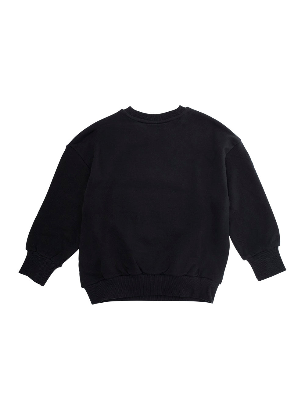 Black Sweatshirt with Maxi Logo on the Front in Cotton Boy Sweatshirts