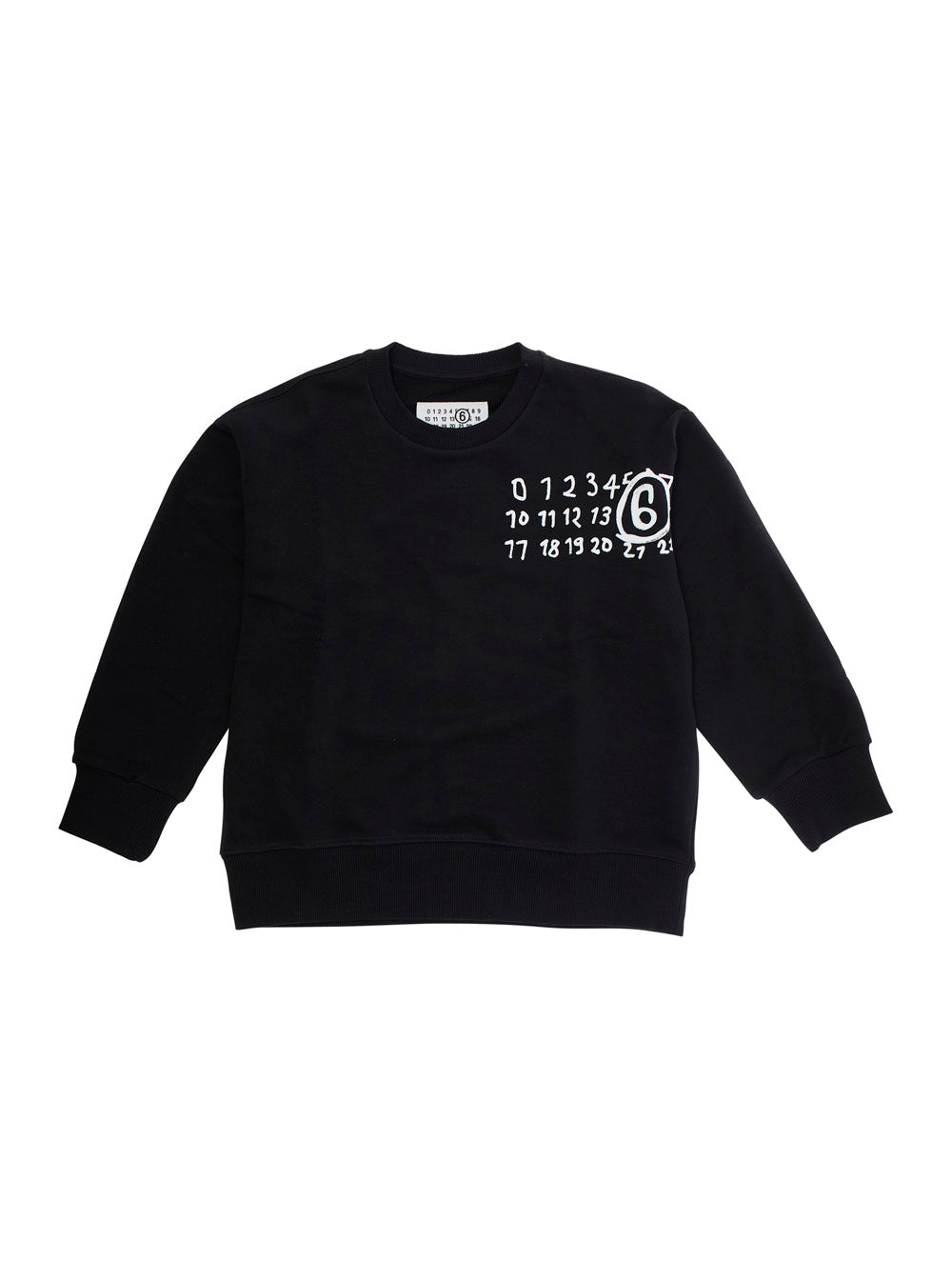 Black Sweatshirt With Logo On The Front Cotton Boy Sweatshirts