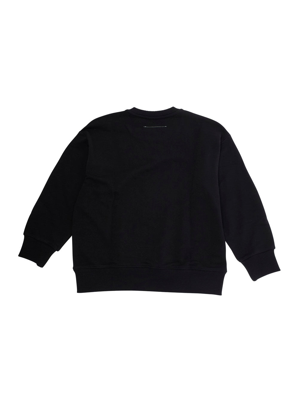 Black Sweatshirt With Logo On The Front Cotton Boy Sweatshirts