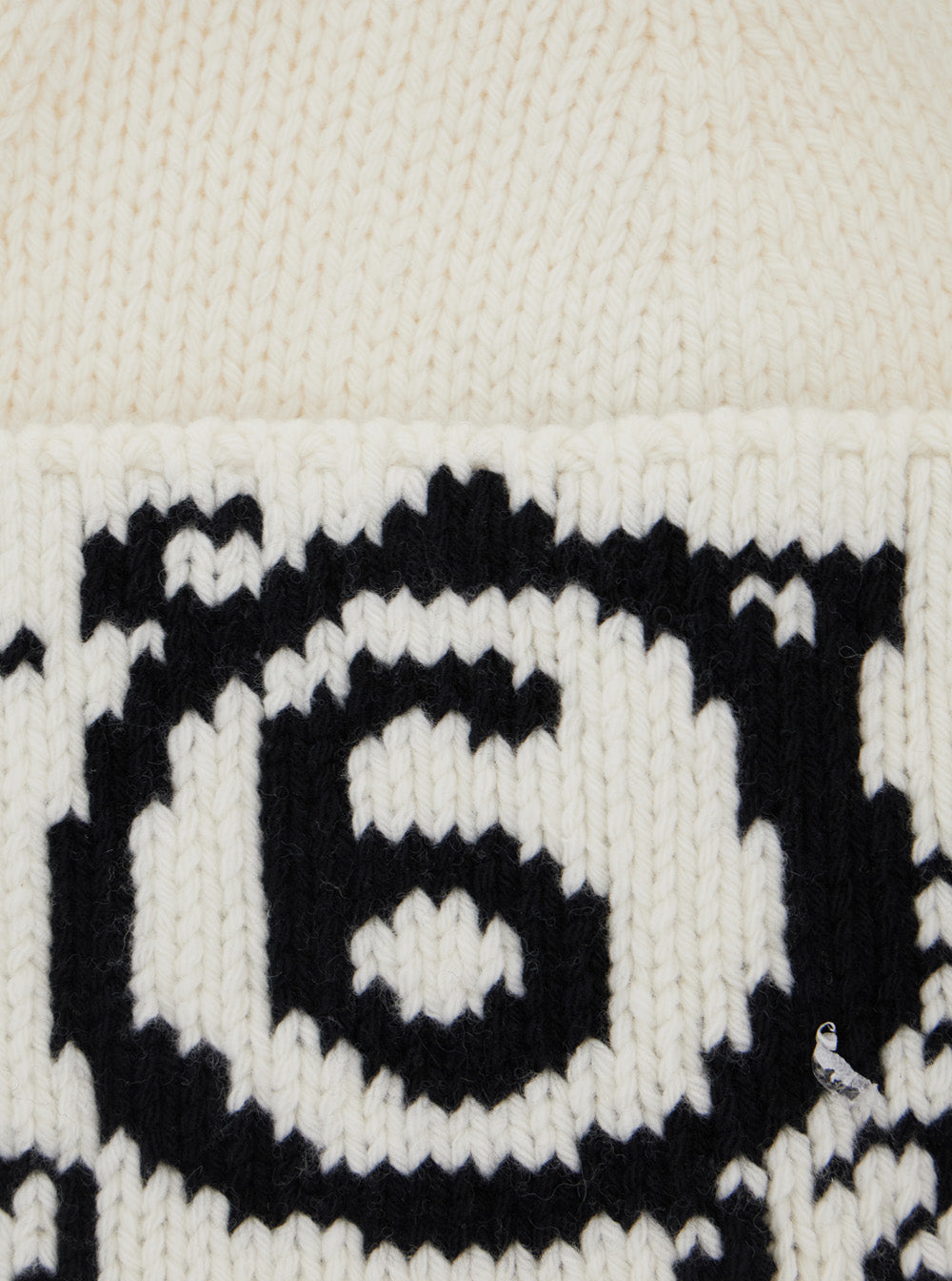 White Knit Beanie With Maxi Logo Embroidery On The Front Wool Blend Boy Nylon Hats And Gloves