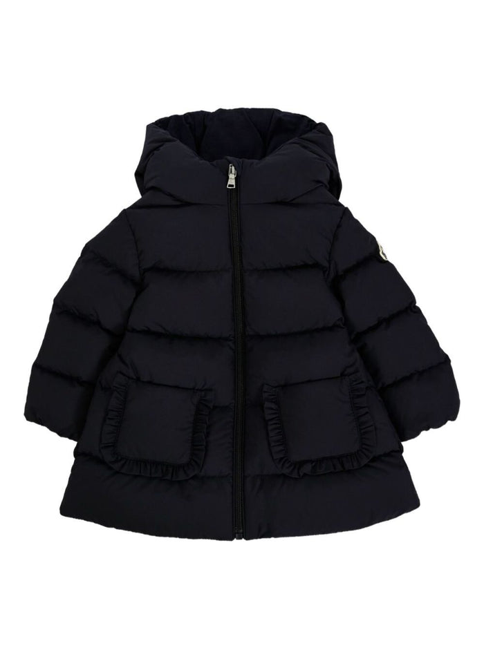 Molan Long Parka - Girl Blu Polyester Down Jackets