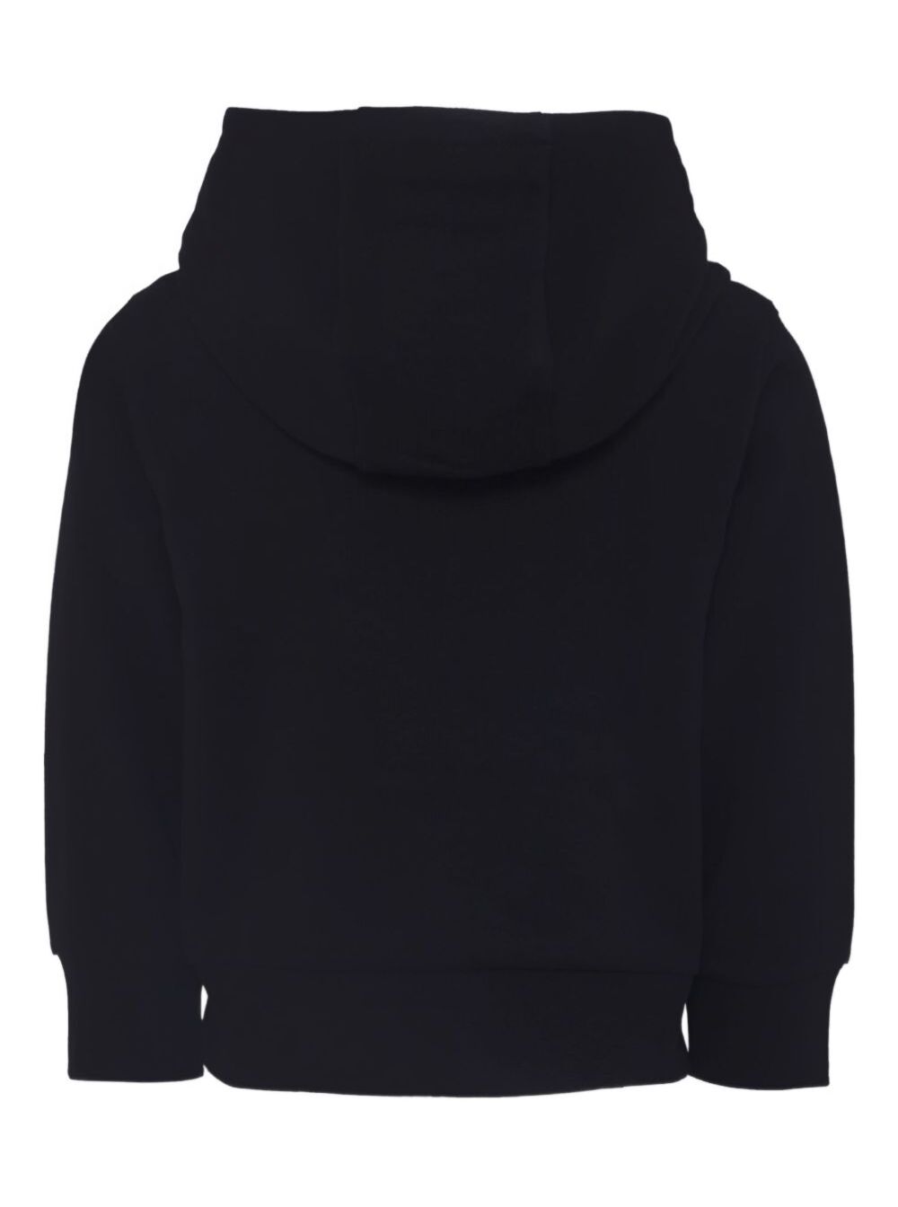 Black Hoodie with Logo Lettering Print in Cotton Boy Sweatshirts