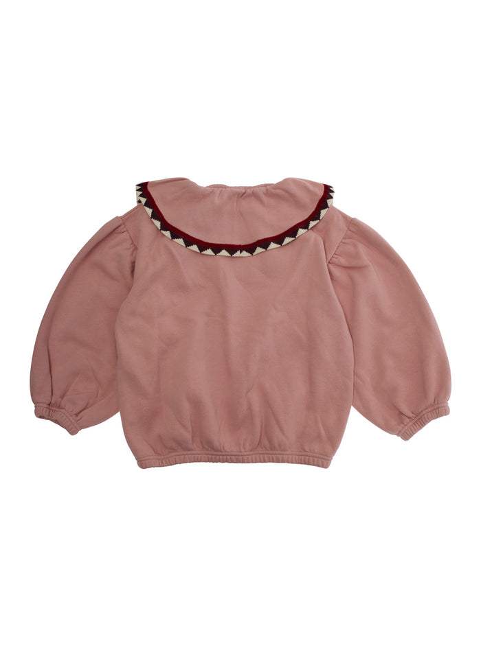 Emma Statement Frill Collar Sweatershirt, vestibilità tg 4 fino alla 5anni, 6 7anni, 8 9anni, 10 11anni Pink Sweatshirts