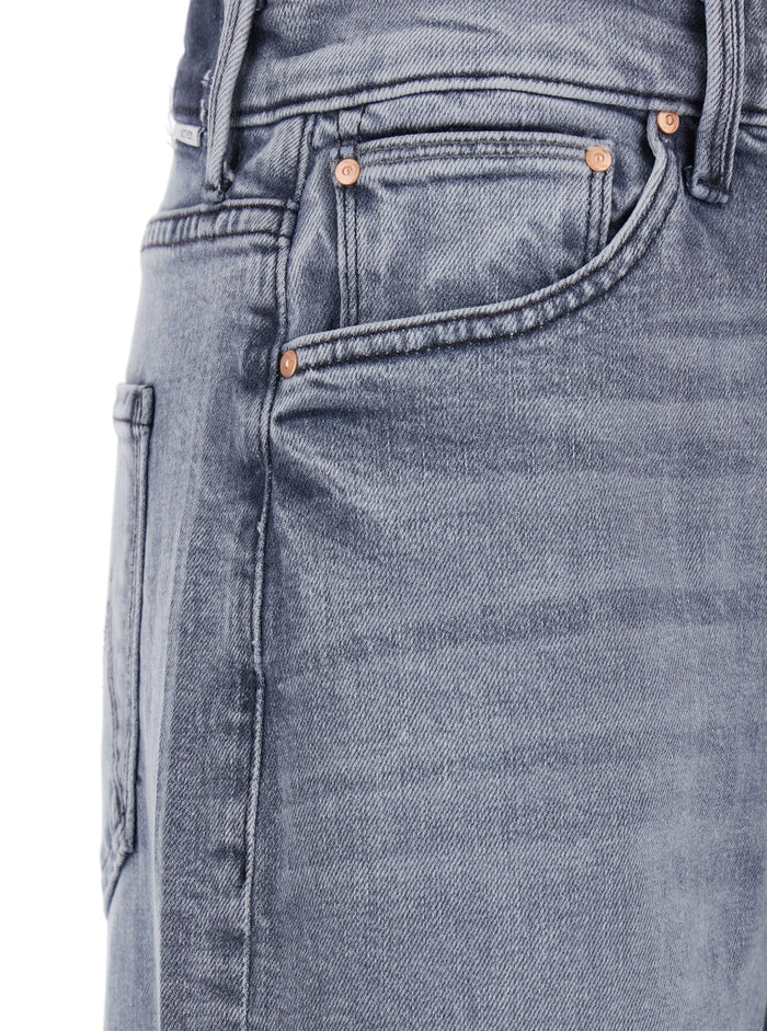 The Ditcher Roller Sneak Grey Jeans With Logo Embroidery On Rear And Patch Denim Woman