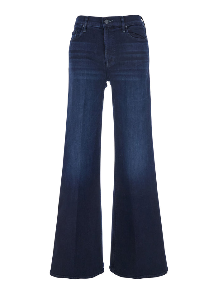 The Twister Sneak Blue Jeans With Belt Loops And Wide Leg Denim Woman Blu