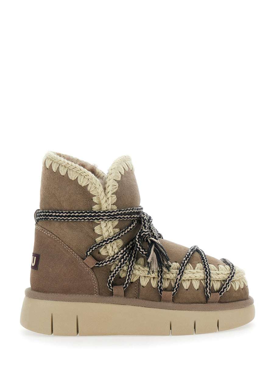 Ankle Boots Grey Leather Sheep