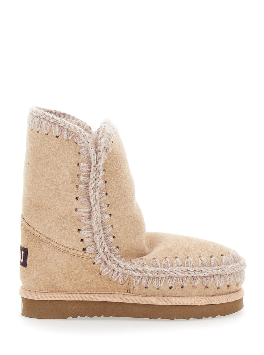 Pink Ankle Boots Patent Suede Sheep