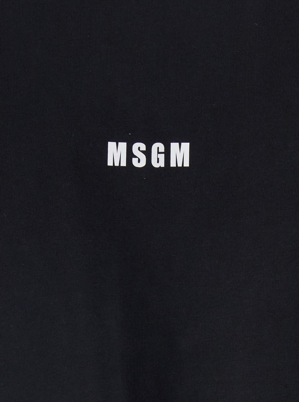 Black T-Shirt with Lettering Logo on the Front in Cotton Man Tshirts And Polo Shirts