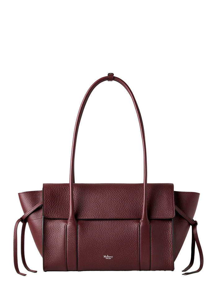 Small Bayswater Bordeaux Shoulder Bag With Laminated Logo Leather Woman Calf
