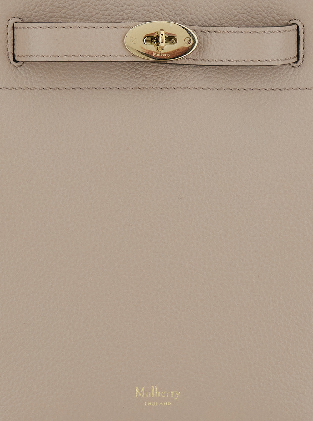 Small Islington Beige Bucket Bag With Twist Lock Closure In Hammered Leather Woman Calf Crossbody