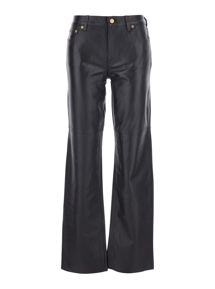 Brown Pants With Leather Belt Loops Lamb Trousers