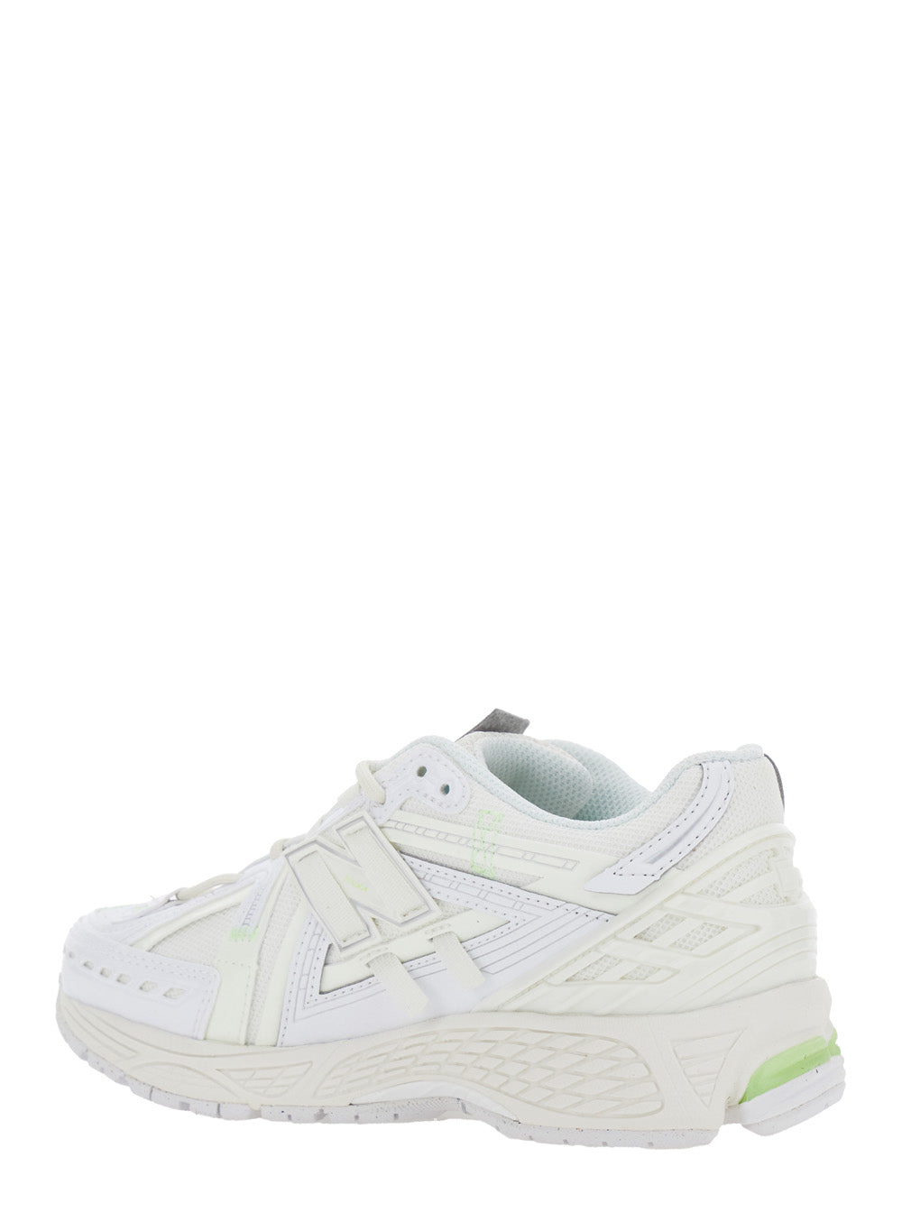 1906R White Sneaker with Mesh Design and Side Logo in Synthetic Fiber Unisex Fabric