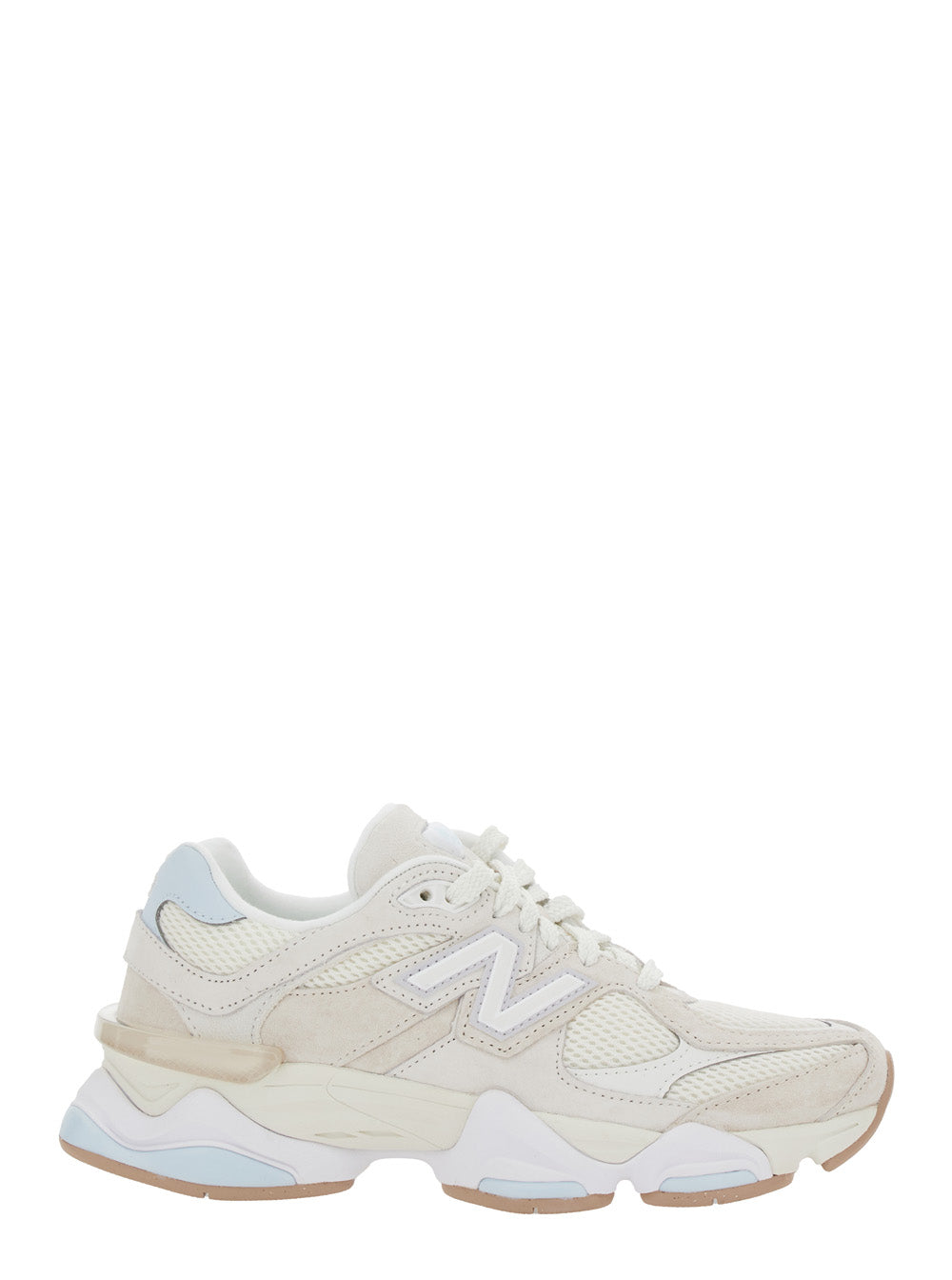9060 White Sneakers With Lateral Logo Suede Unisex