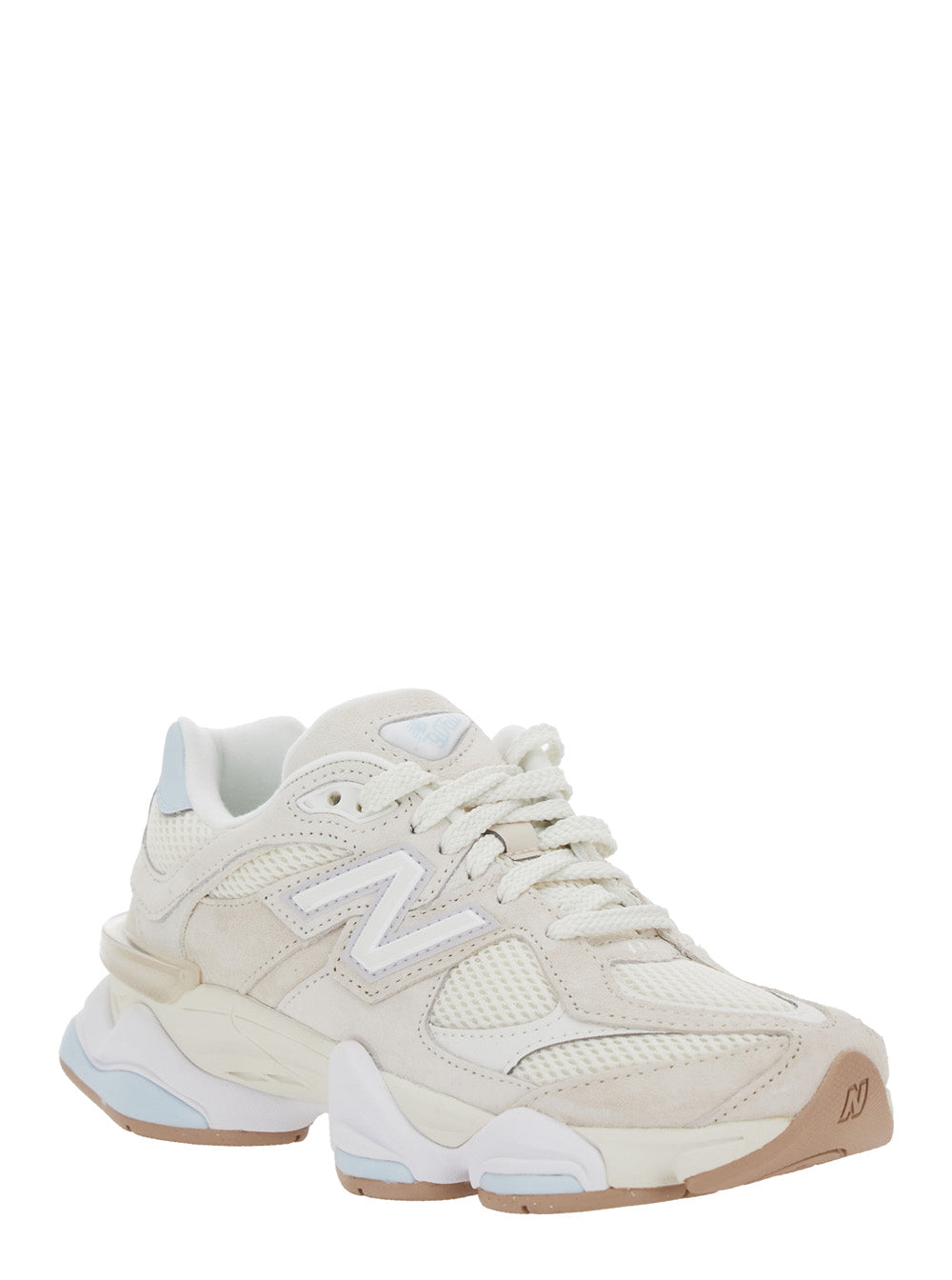9060 White Sneakers With Lateral Logo Suede Unisex
