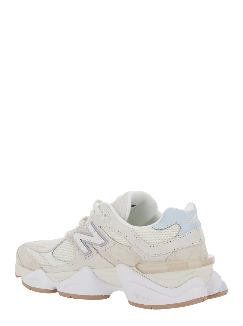 9060 White Sneakers With Lateral Logo Suede Unisex