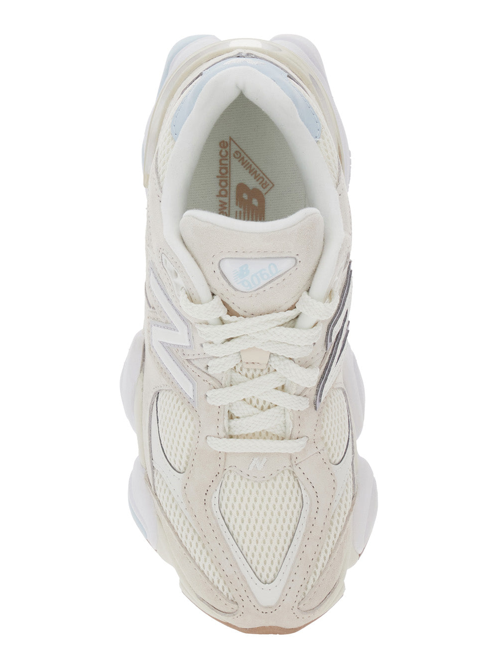 9060 White Sneakers With Lateral Logo Suede Unisex