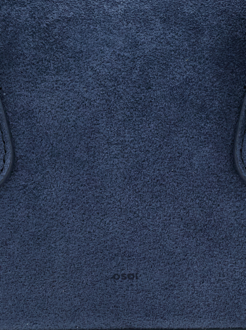 Boat Wide Mini Blue Shoulder Bag With Round Handles Suede Woman Blu Cow