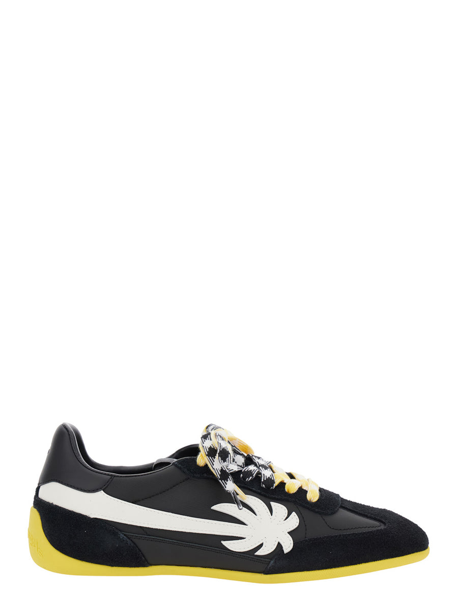 Pa 5 Black Low Top Sneakers Calf Trainers