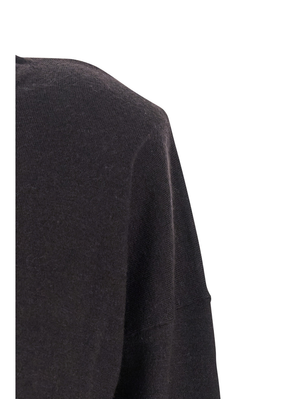 Brown Dress with Boat Neck in Wool and Cashmere Blend Woman Kashmir Elastane