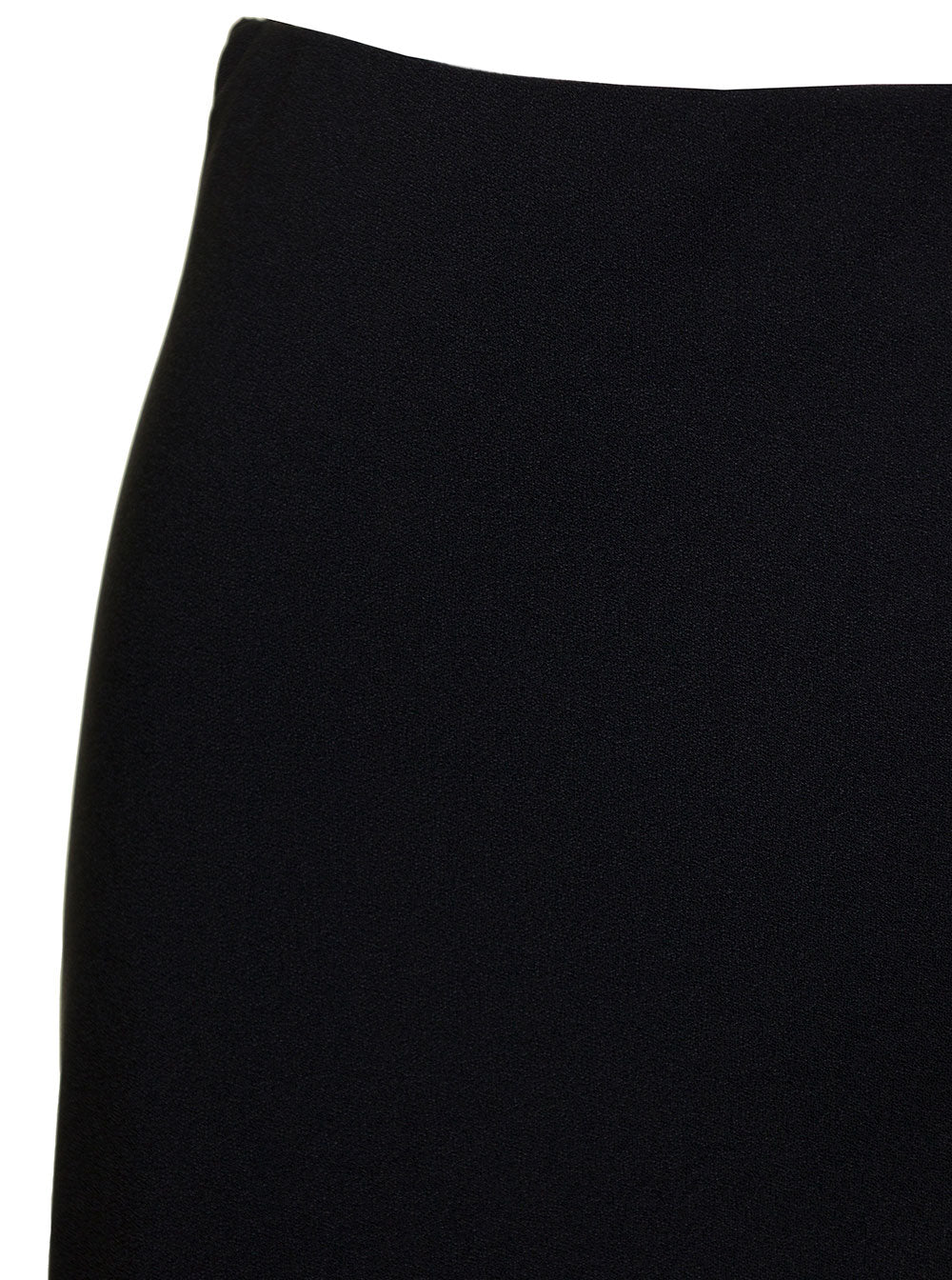 Black Midi Skirt with Volant Detail at the End in Satin Woman Polyester