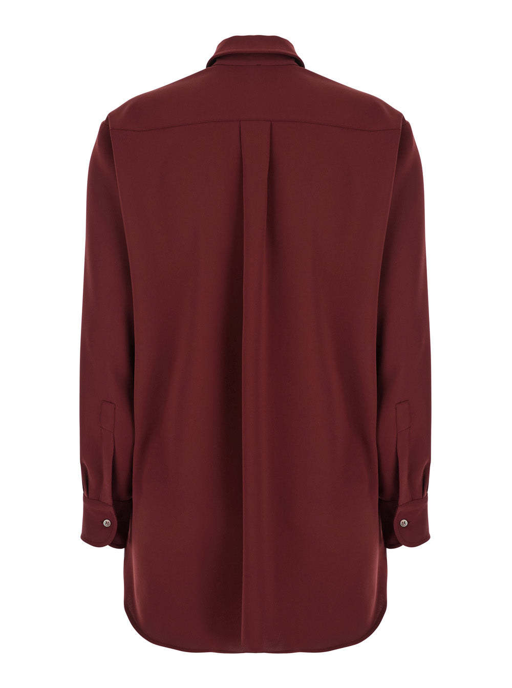 Bordeaux Shirt with Classic Collar in Tech Fabric Woman Polyester And Blouses