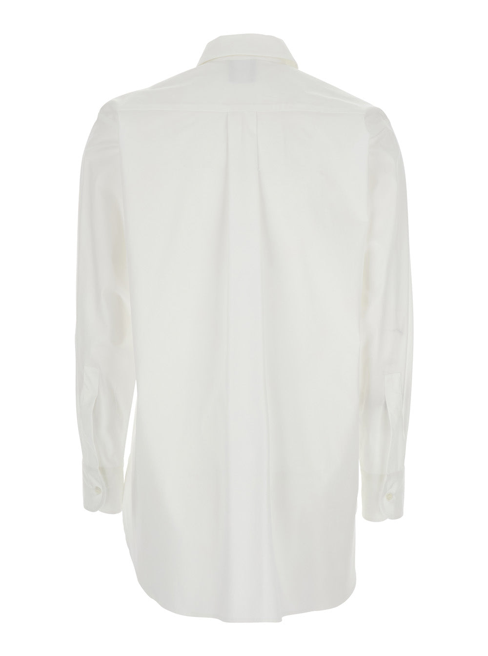 White Shirt with Classic Collar in Cotton Blend Stretch Woman Polyamide Elastane And Blouses