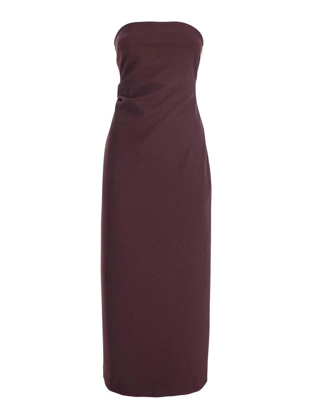 Bordeaux Bustier Dress in Tech Fabric Woman Polyester Elastane Long