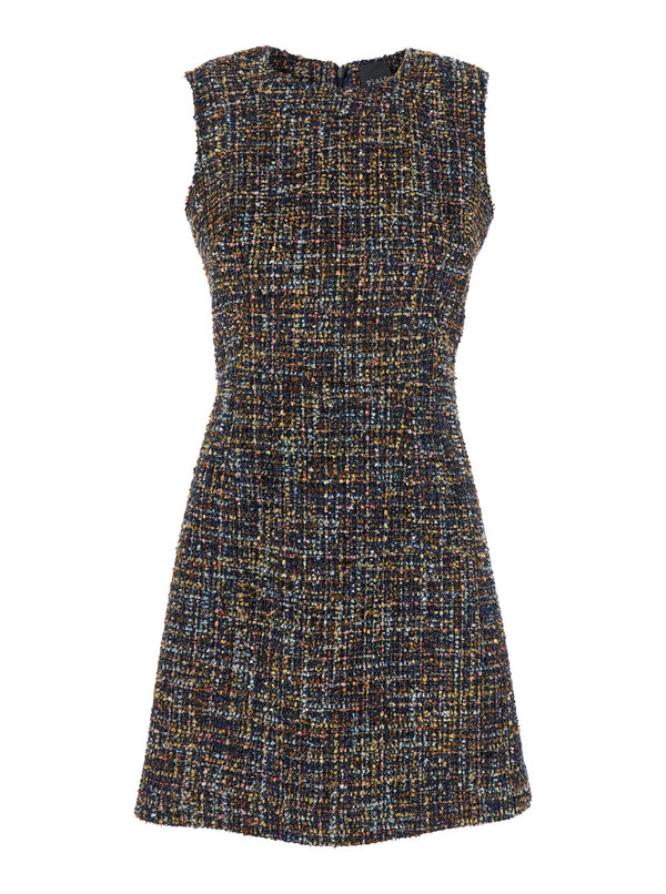 Multicolor Dress With Patterned Motif Polyester