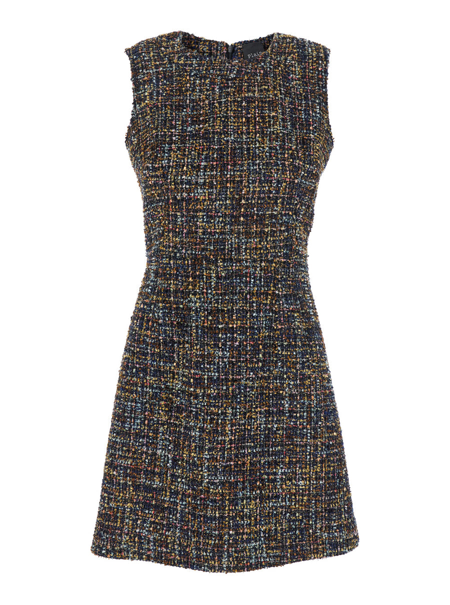 Multicolor Dress With Patterned Motif Polyester
