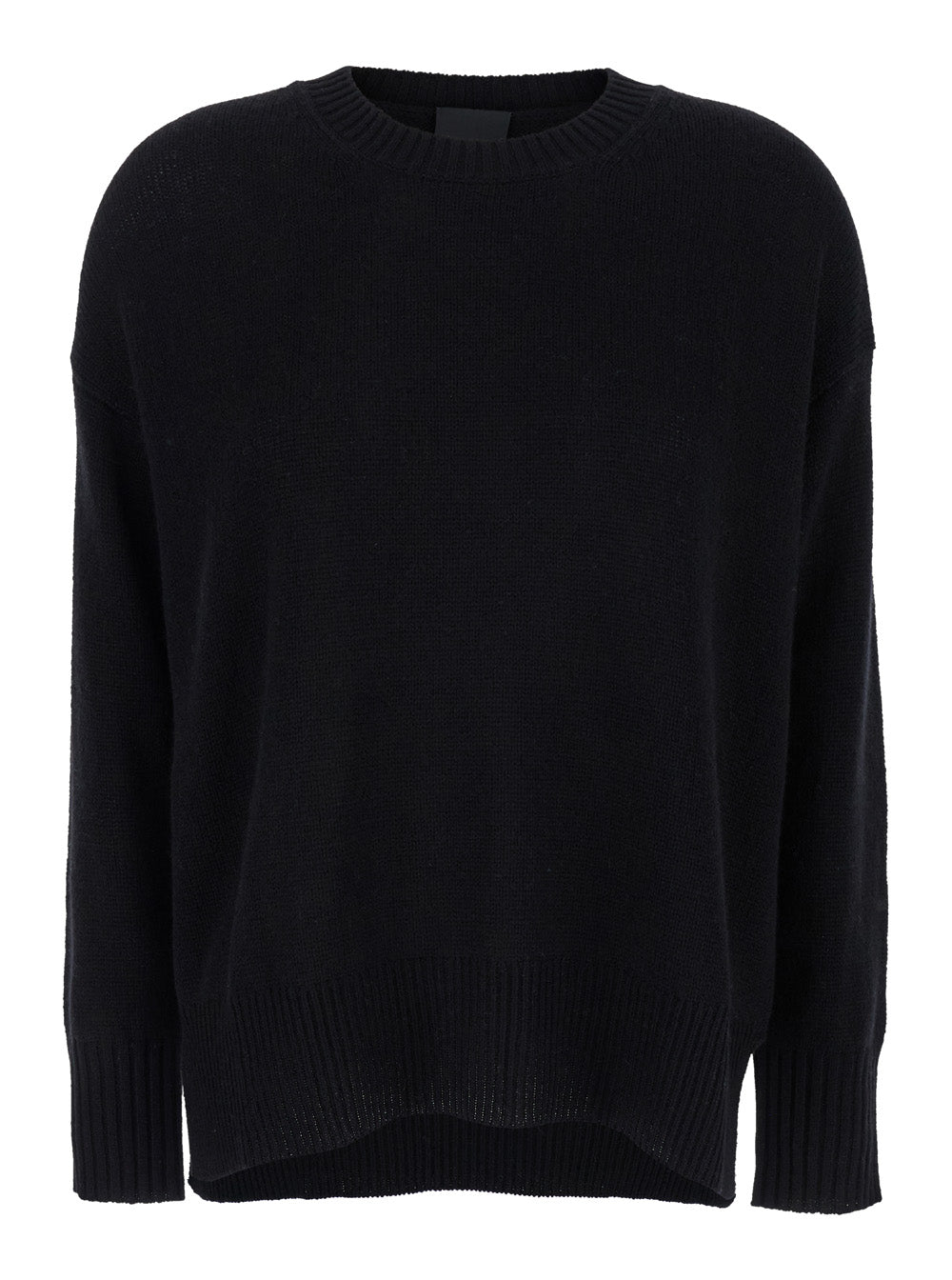 Black Crewneck Sweater Cashmere Woman Jersey