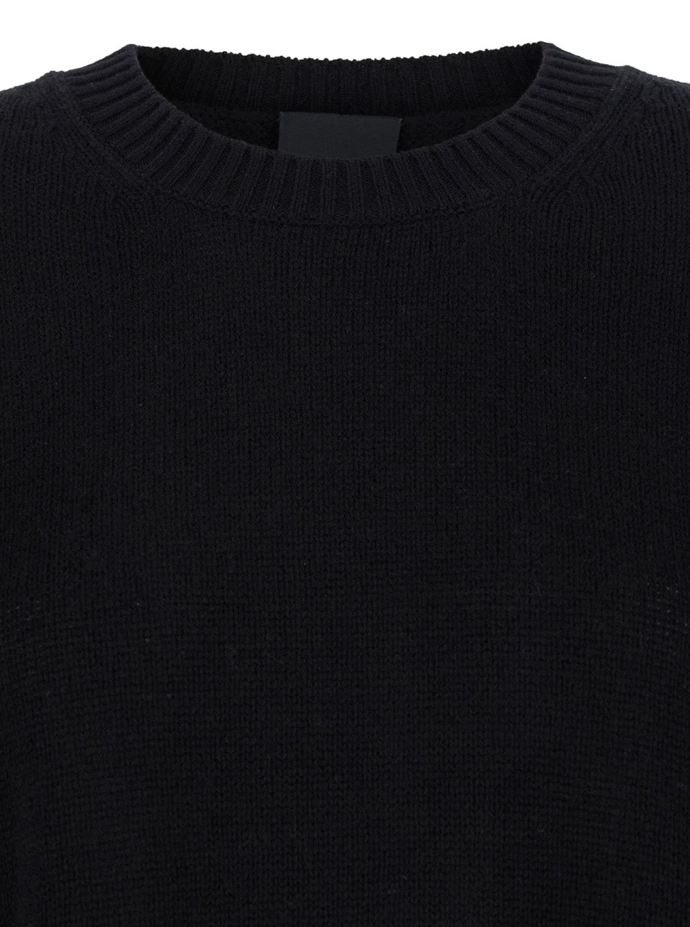 Black Crewneck Sweater Cashmere Woman Jersey