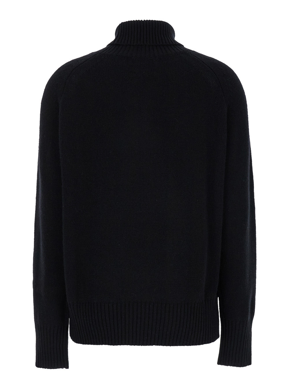 Black High Neck Sweater Cashmere Woman Jersey