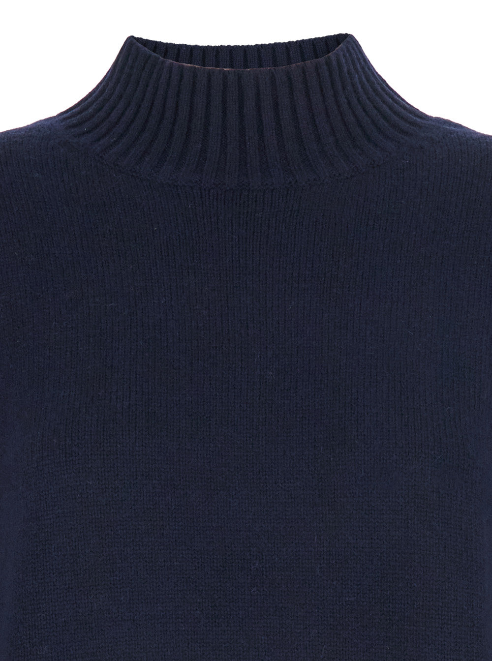 Blue Turtleneck Sweater With Dropped Shoulder Cashmere Woman Blu Jersey