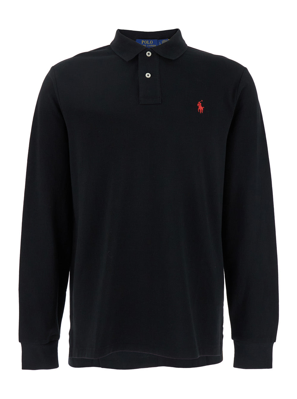 Custom Slim Fit Black Polo With Classic Collar And Pony Embroidered On The Front Cotton Man Tshirts Shirts