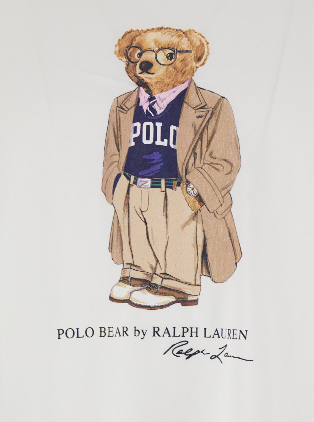 White Crewneck T-Shirt with Maxi Logo Print on the Front in Cotton Man Tshirts And Polo Shirts