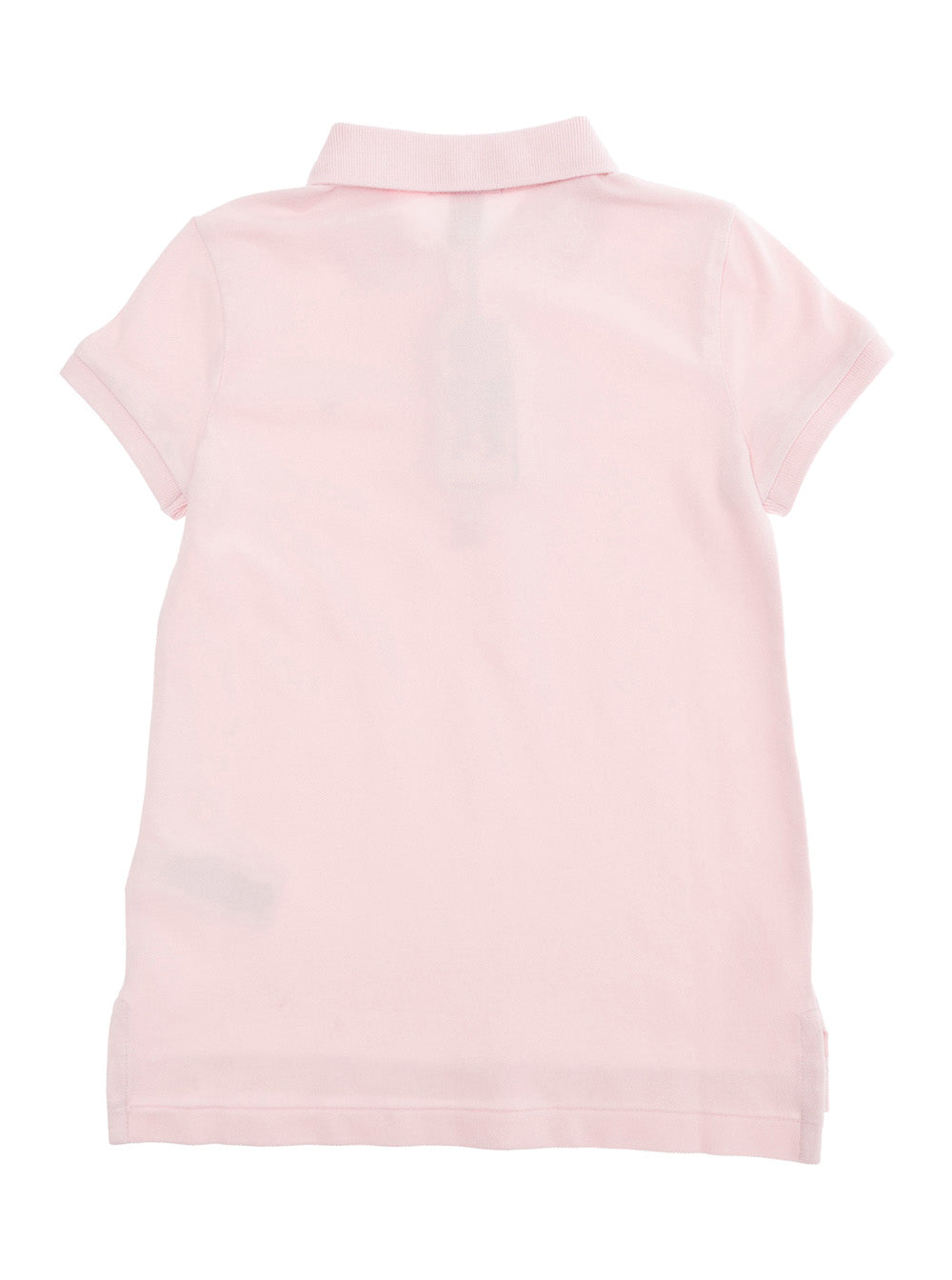 Pink Polo Shirt with Embroidered Pony Logo on the Front in Cotton Girl Tshirts And