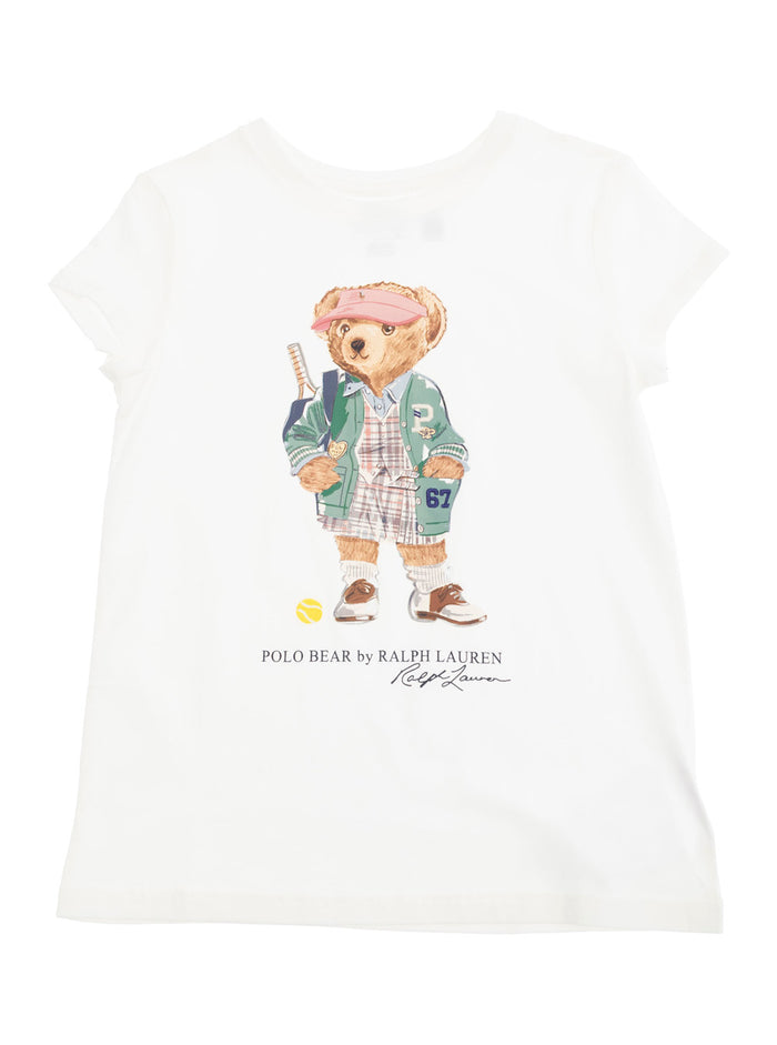 White Crewneck T-Shirt With Maxi Logo Print On The Front Cotton Woman Tshirts And Polo Shirts