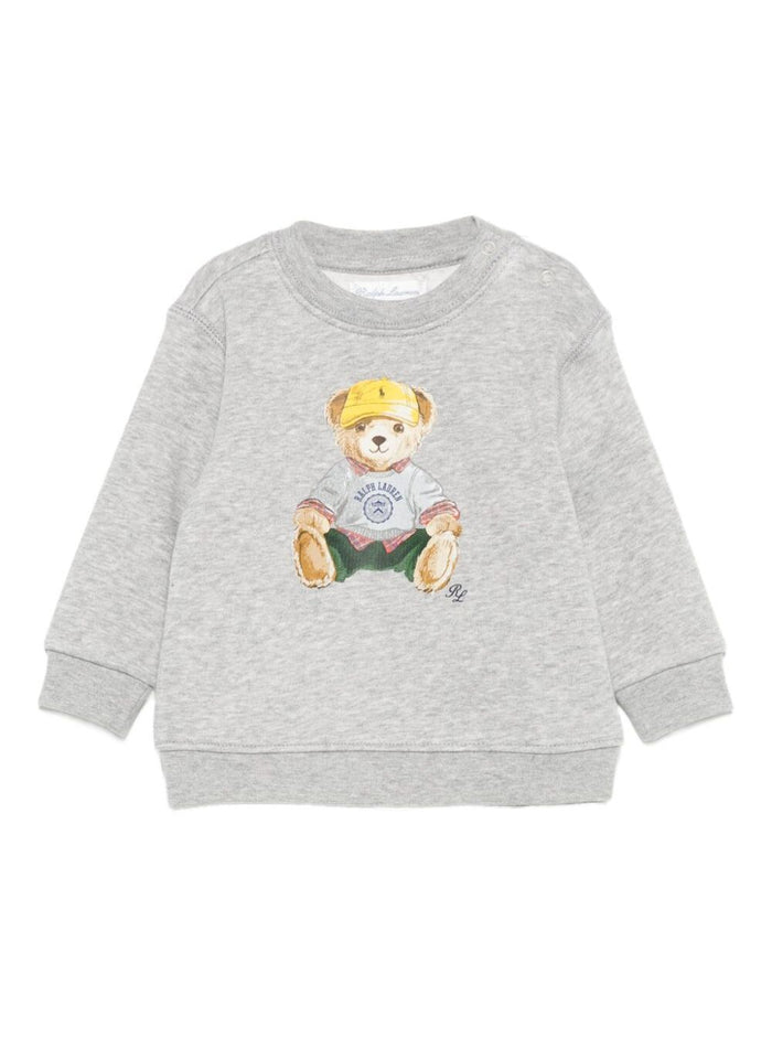 KNIT-PULLOVER-SWEATSHIRT Grey Cotton Polyester Sweatshirts