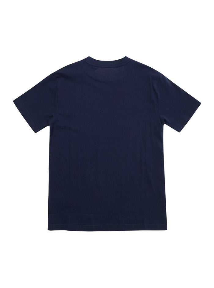 Blue T-Shirt with Pony Embroidery in Cotton Boy Blu Tshirts And Polo Shirts