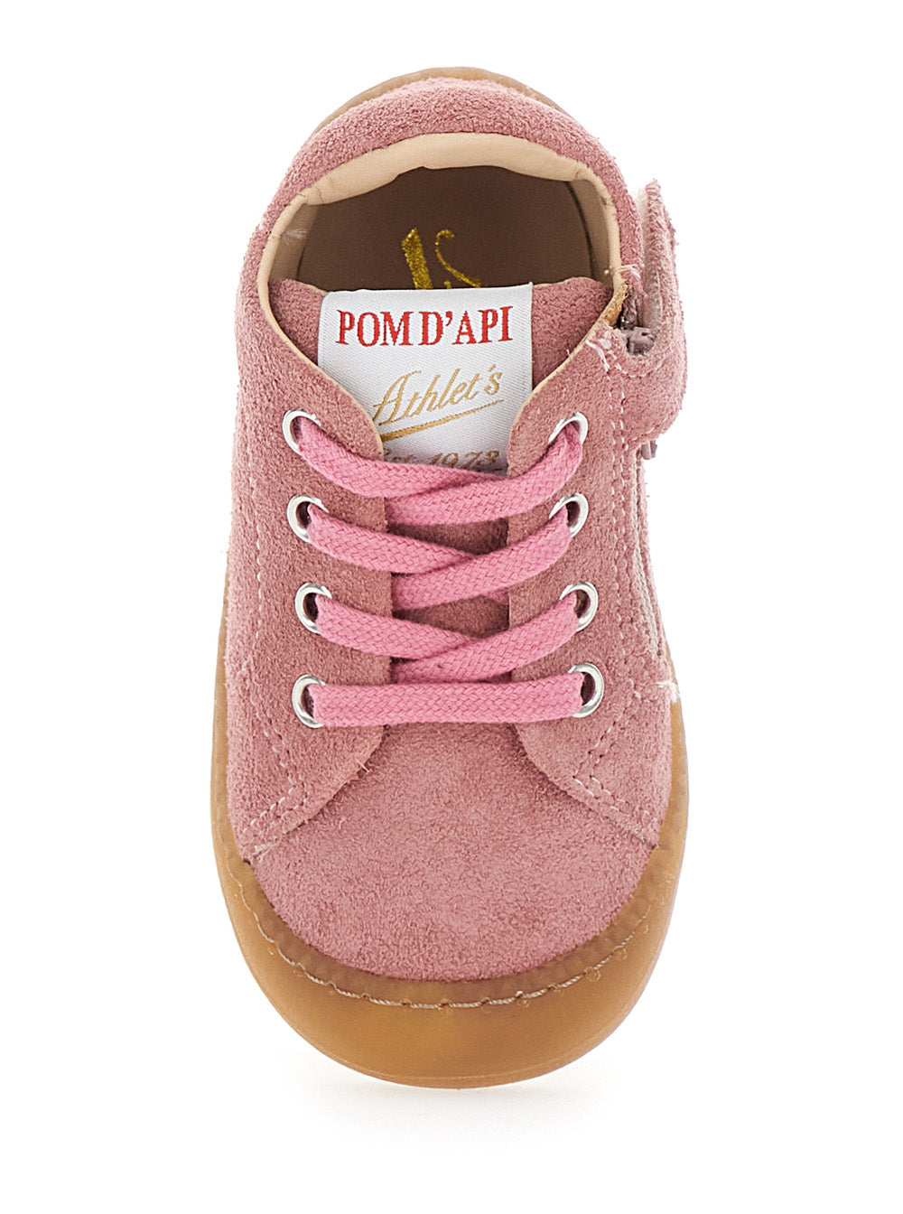 Pink Sneaker With Logo Printed On The Tongue Rubber Girl