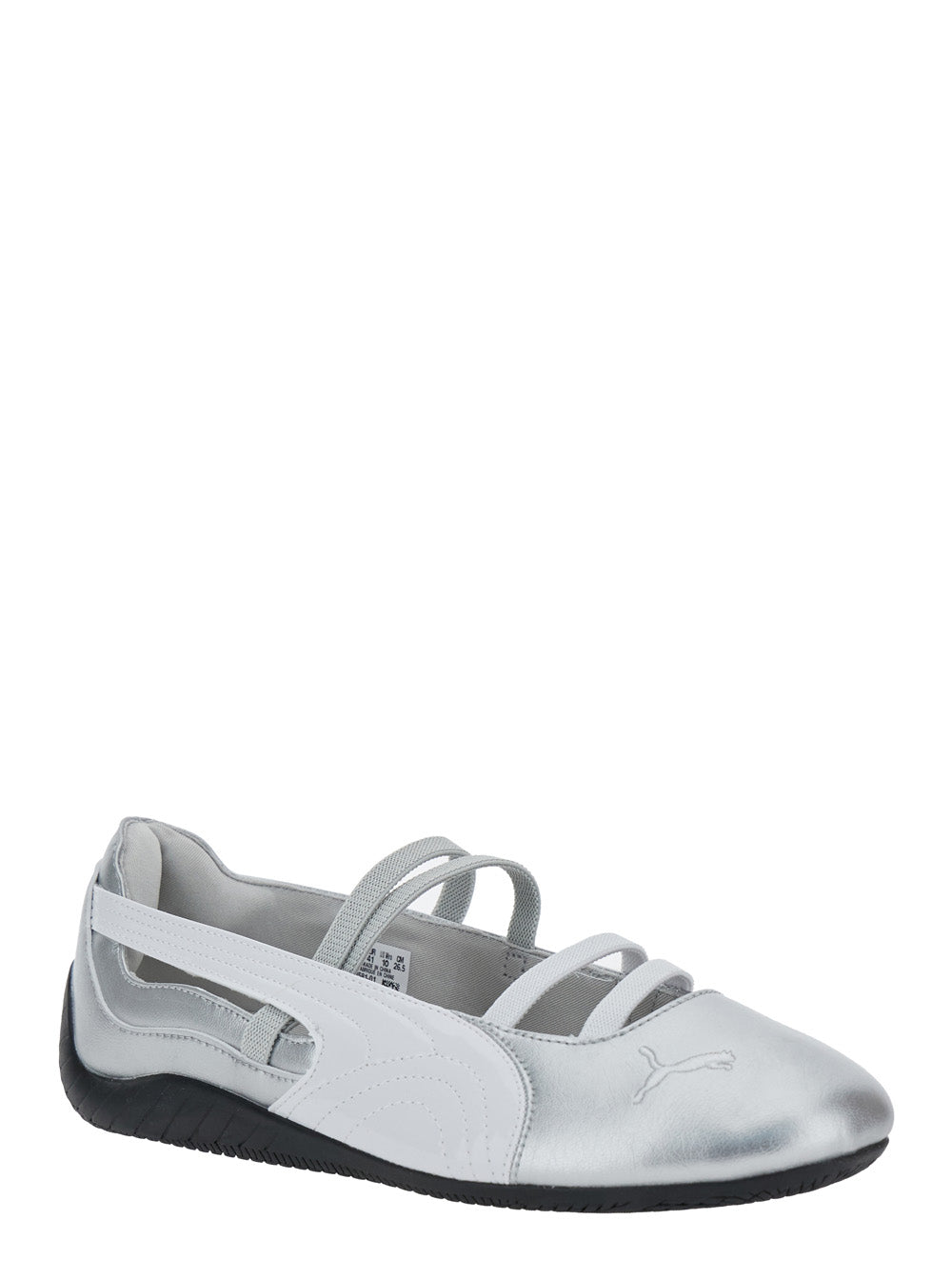 Speedcat Metallic Ballet Shoes with Elastic Band and Logo on the Front in Tech Fabric Woman Ballerinas