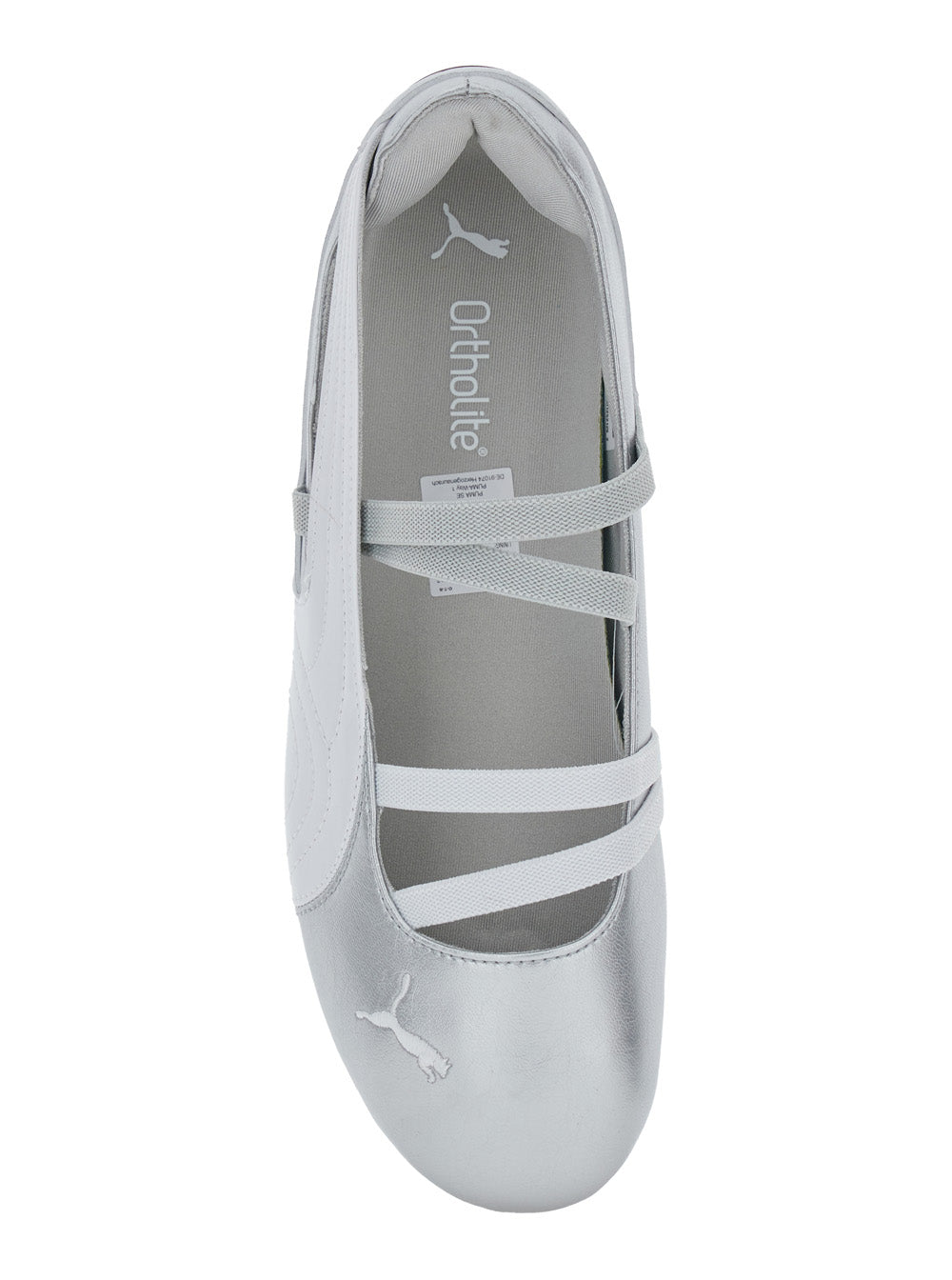 Speedcat Metallic Ballet Shoes with Elastic Band and Logo on the Front in Tech Fabric Woman Ballerinas