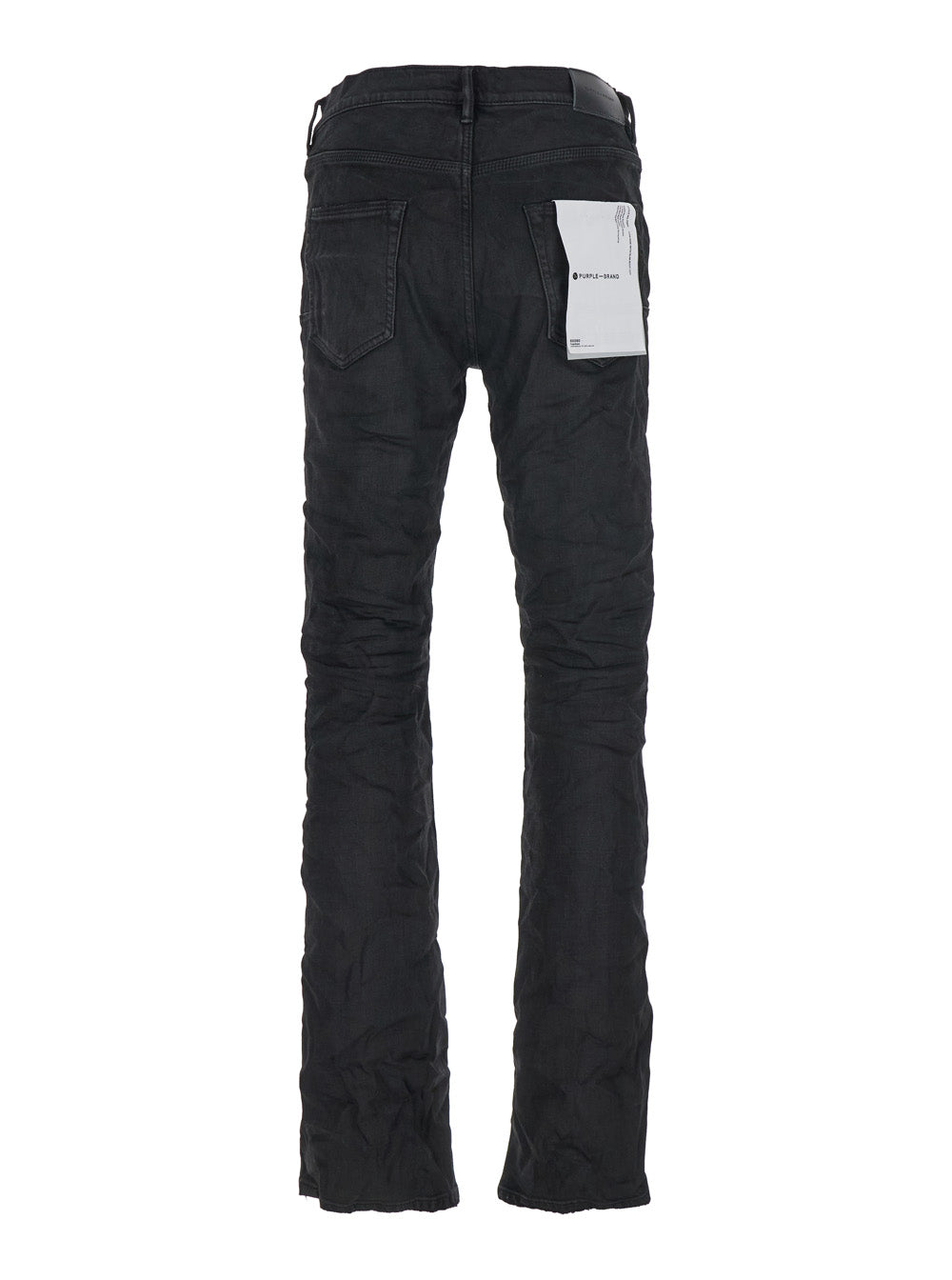 Black Jeans with Flare Leg and Logo Patch on the Rear in Denim Man Cotton Lycra