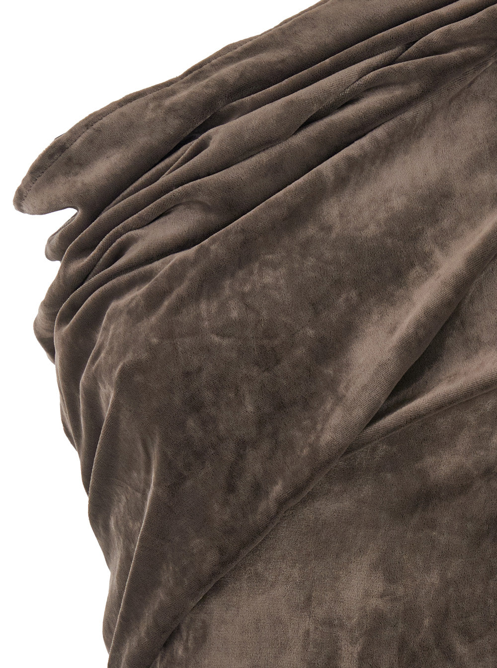 Athena Arrowhead Brown Asymmetric Long Dress with Ruched Neckline and Side Single Slit in Viscose Blend Woman Silk
