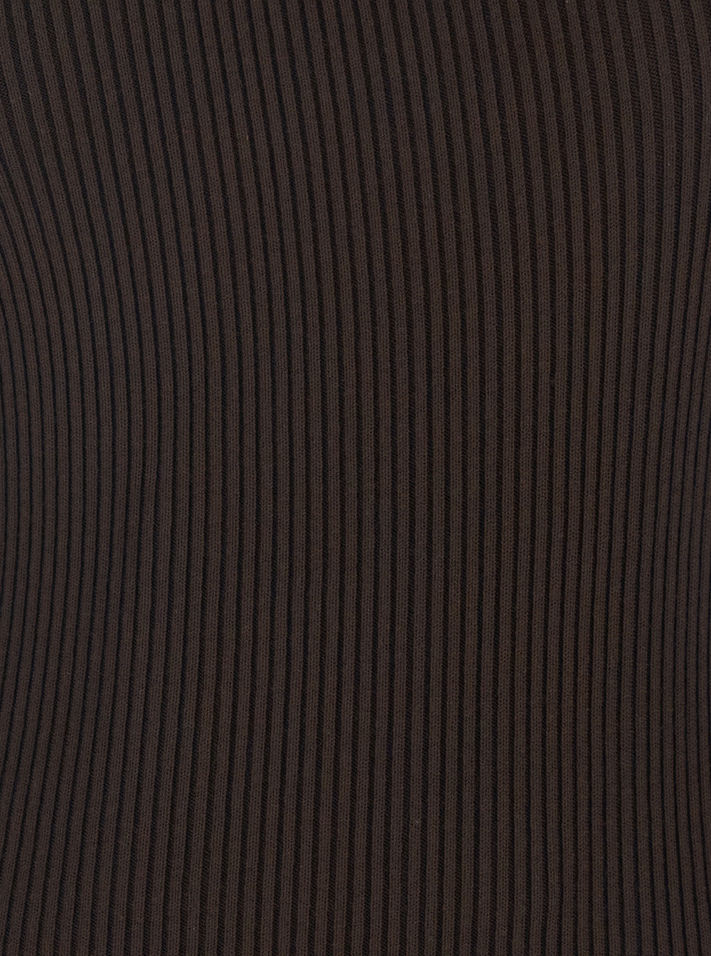 Athena Brown Ribbed Knit Sleeveless Asymmetric Long Dress with Wide Neckline in Viscose Blend Woman Polyester